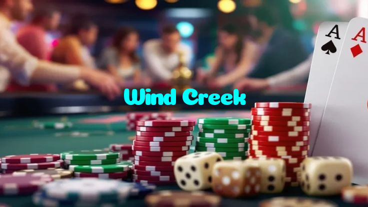 Wind Creek casino presented on mobile device in Pakistan with slots and live games